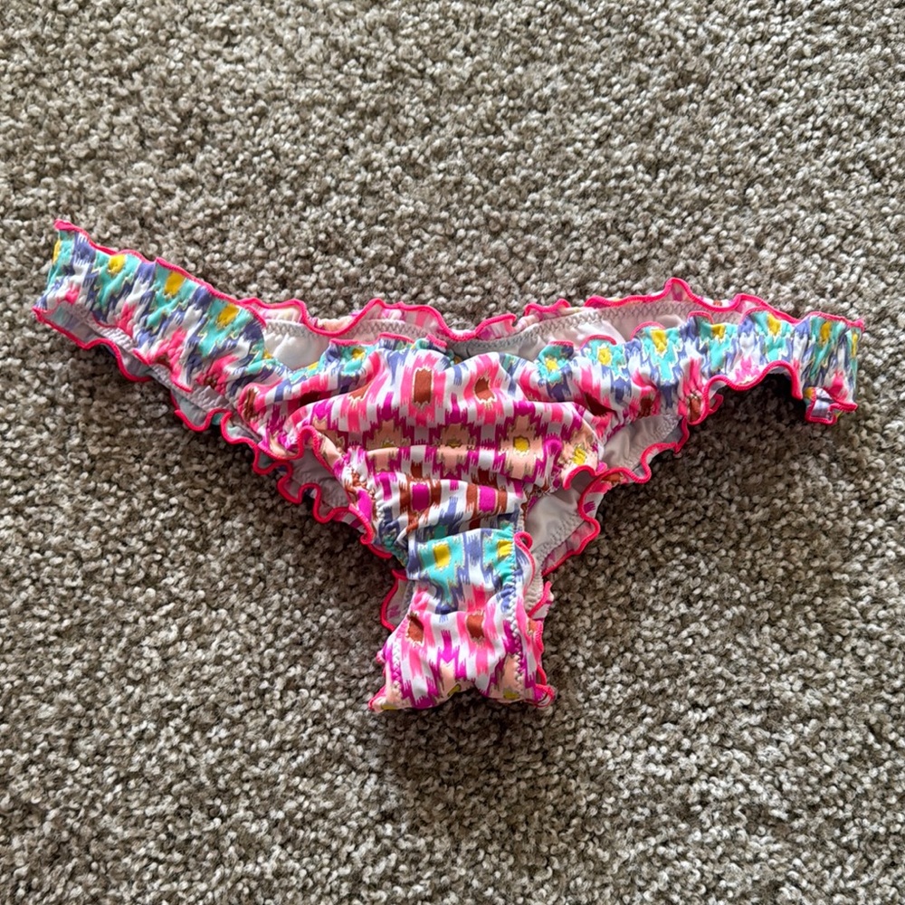 Colorful Ruffled Bikini Bottom